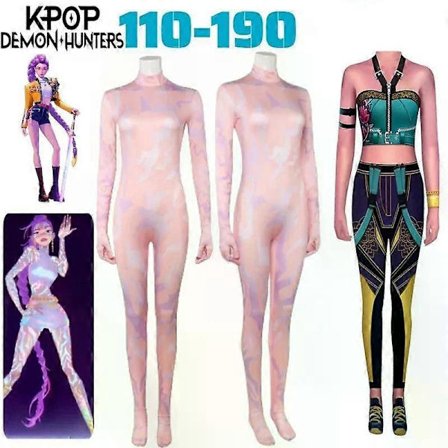 2025 ny KPop dæmonjæger Rumi rollespilskostume Halloween kjole jumpsuit