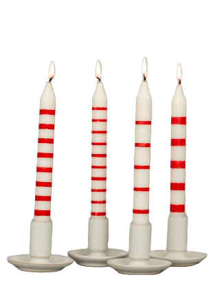 A World of Craft Sojaljus STRIPED Ljus & ljusstakar Röd 23x10 cm