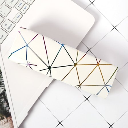 1 stk. Hvidt farverigt brilleetui Hard Shell Unisex Brilleholder