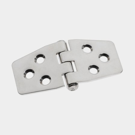 Zawias klapowy Roca, 76 x 40 mm, z odwrotnym otwarciem, kwasoodporna stal nierdzewna (AISI 316) - Jachtowa