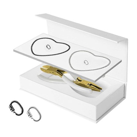 2 stk. Permanente Armbåndssæt Smykker til Voksne Matchende Par Armbånd DIY Armbåndssæt til Fødselsdagsdate Aktivitet