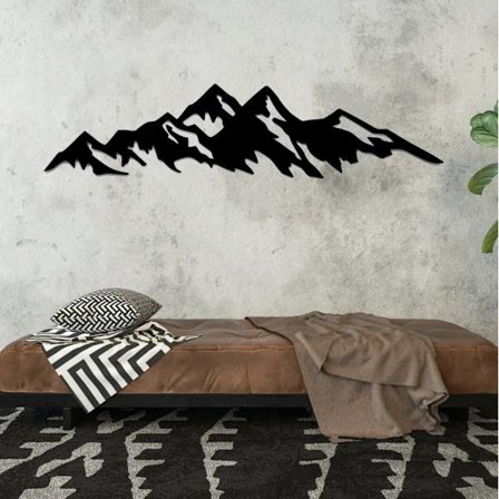 Berg Laser skuren metallväggkonst, heminredning och väggdekoration