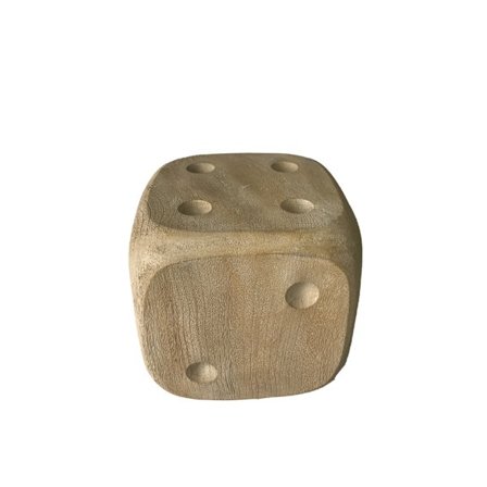 Dekorative polyresin terninger, 14x14x14 cm, naturlig finish