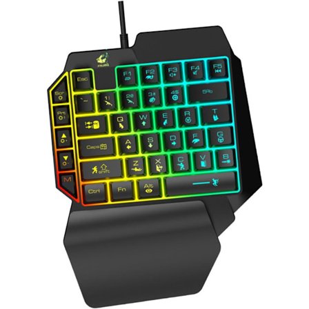 1 stk Tastaturer Enhånds Tastatur Spil Tastatur Enkelt Hånd Tastatur Keytar Blandet Baggrundsbelyst Tastatur Enhåndsstyret Tastatur
