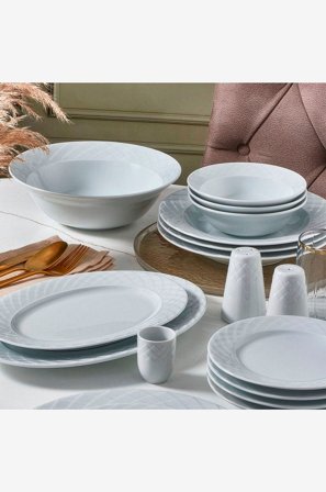 Hermia - Middagssæt (36 dele) Alfa - Hvid - Servicesæt - Fra Homeroom