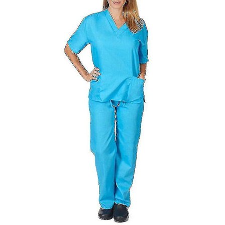 Unisex Läkarrock & Byxor Set Sjuksköterska Tandläkare Kostym För Medicinskt Bruk Hög Kvalitet