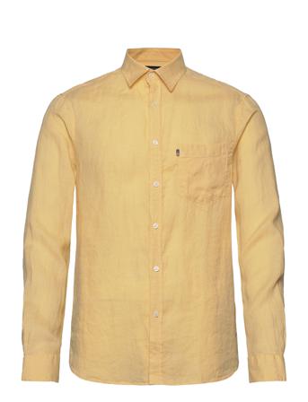 Ryan Linen Shirt Paita Rento Casual Keltainen Lexington Clothing