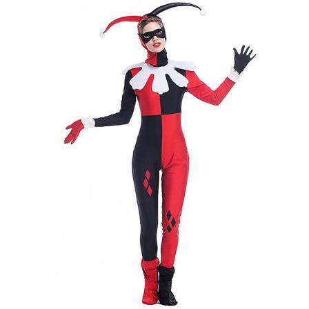 Harry Qinn Rollspel Clowndräkt Halloweenkostym Harry Qinn Anime Circus Clown CNMR 185cm