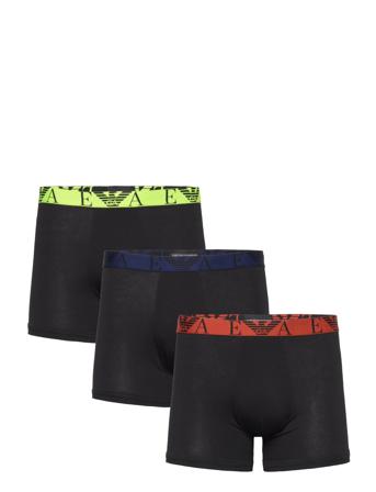 Men's Knit 3-Pack Boxer Boksershorts Svart Emporio Armani*Betinget Tilbud