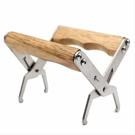 Bikubekasse Løfter i Rustfritt Stål - Birøkterverktøy for Håndtering av Bikuber