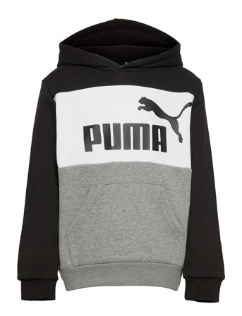 Ess+ Colorblock Hoodie Fl B Black PUMA