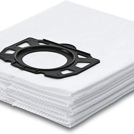 4-pack Kärcher fleece filterpåsar - tillbehör till våt- och torrdammsugare WD 4, 5, 6 KLB