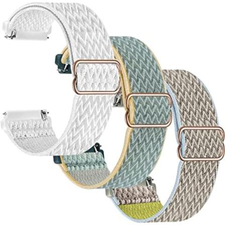 3 kpl 20 mm ja 22 mm rannekkeita kelloille ja älykelloille, nylonvaihto