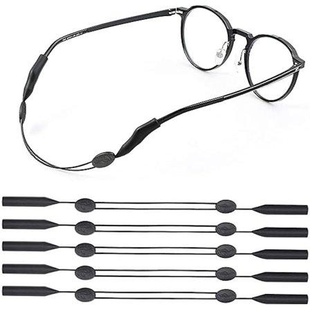 Glasögonband, 5 ställbara glasögonhållare sportband för glasögon Universal glasögonband för kvinnor, män