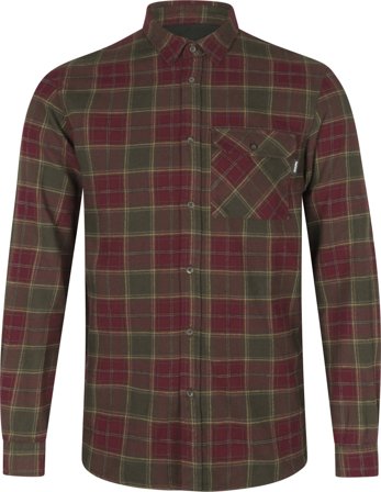 Seeland Glen Flannel Shirt Red Forest Check