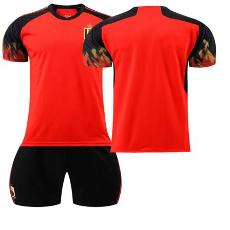 2022 Qatar World Cup Belgien Hemma Fotbollströjor Set 28