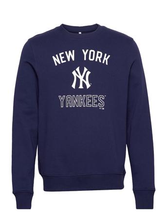 New York Yankees Mono Team Arch Core Graphic Crew Sweatshirt Blue Fanatics