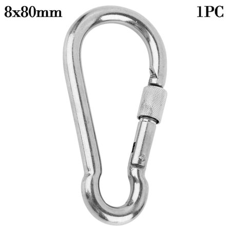 1/2 kpl Kiipeilyvarusteiden karabiinihaka turvalukko 8X80MM