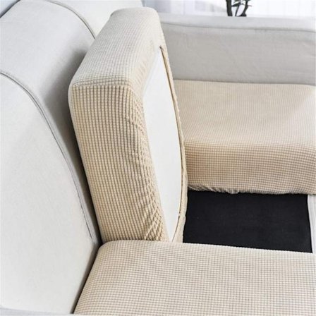 Betræk til sofahynde, strækbart betræk til sofahynde, elastiske hyndebetræk, slipcover til sofahynde, skridsikkert stof tartan