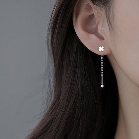 Enkel stil Box Chain Tassel Drop øredobber for kvinner Long Dang