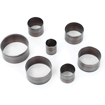 7 stk DIY hullverktøy formstøpe lærhåndverk runde stansing stansesett