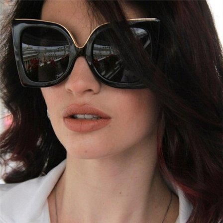 Fashion Oversized Sunglasses For Women Vintage Brand Gradient Eyewear UV400