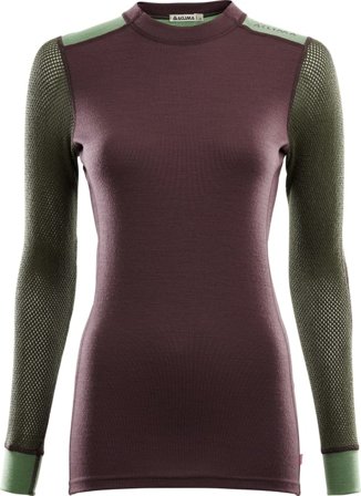 Aclima WoolNet Hybrid Crew Neck Woman Women base layer tops Purple L