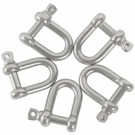 M5 D-spændebånd i rustfrit stål 304 D-spændebånds stift skruelås lige spændebåndsforsegling lukning lige stål spændebånd U-formet spændebånd med 