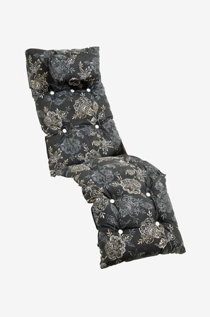 Fritab - Pute til Baden Baden , flock - Svart - Puter til solstol & solseng - Fra Homeroom