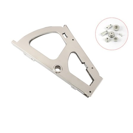 Flersidig rustfrit stål klapbeslag, skoskabsklapbeslag, klapbeslagstilbehør (enkelt lag jern grå),