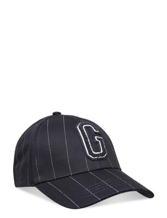 Pinstriped Cap Accessories Headwear Caps Marineblå GANT*Betinget Tilbud