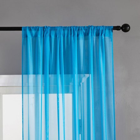 Skira Voile Gardiner Fönster Tyll Draperi BLÅ - high quality