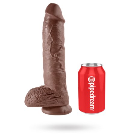 King Cock: Dildo med Pung 27 cm - Brun - Vuxen.dk: For hende