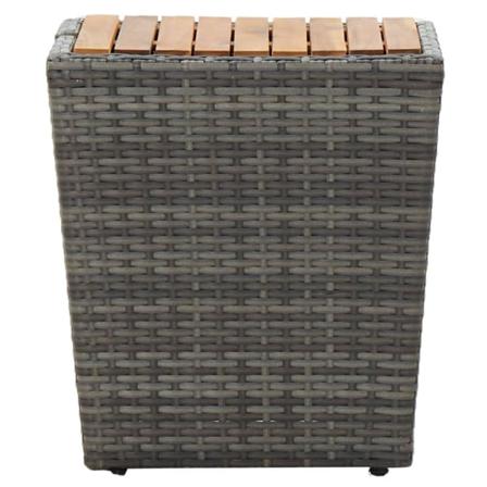 Vidaxl Tebord Grå 41,5x41,5x43 Cm Konstrotting Och Massivt Akaci Grå