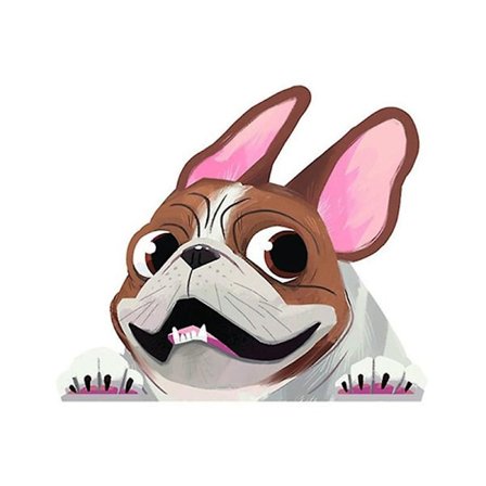 Färgglada klistermärken fransk bulldog bilklistermärken vattentäta stötfångare biltillbehör