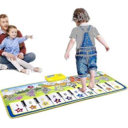 Piano Mat, Taitettava Musiikkimatto [ 100cm X 36cm, 14 Näppäintä ]