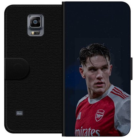 Yhteensopiva Lompakkokotelo Samsung Galaxy Note 4 Pastellivärikkäät sateenkaaret, joissa on valkoiset tähdet ja pehmeä väriero taivaallisessa unelmahi