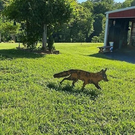 Fox Garden Stake Metal Fox Garden Decor A-40CM A-40CM