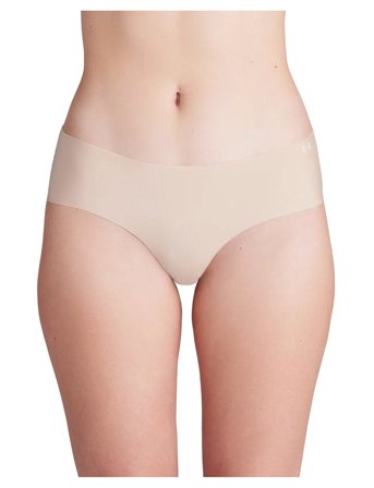 Under Armour Ua Pure Stretch No Show Hipster-Solid 3Pk - Beige - L