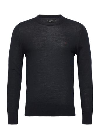 Mode Merino Crew Strikkegenser M. Rund Krage Svart AllSaints