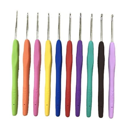 Hæklenåle Sæt - 10 Ekstra Lange Hæklenåle med