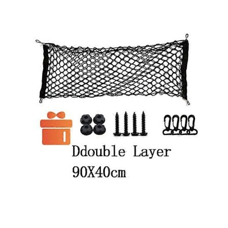 Nät för bagageutrymmet i bilen, passar Dacia Spring Electric 2022 EV, dubbla lager, förvaring av bagage, biltillbehör