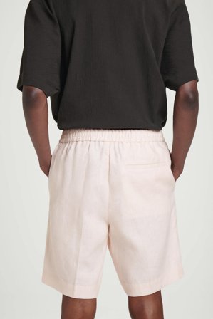 COS Homme Short Taille Élastiquée En Lin in Orange