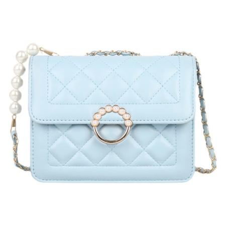 Ny tide Pearl kæde taske håndtaske sommer Joker kunstig læder skulder crossbody taske