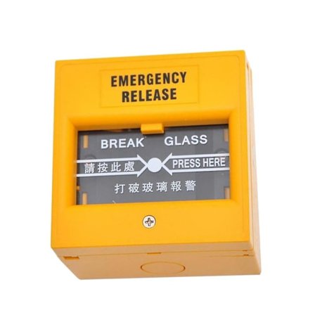 Brann Nødutgang Alarm Dørutløser Sikkerhetsglass Knuse Alarmknapp [DB]