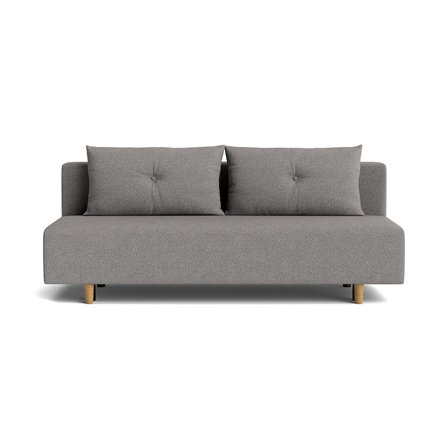 Houston 2-Sitzer-Schlafsofa, Stauraum, Loop Grau, minimalistisches Design, komfortable Bettfunktion, platzsparendes Sofa für Gäste, 85cm