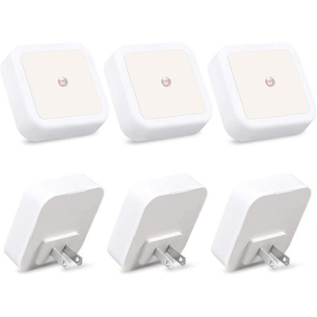 LED Natlys med Smart Sensor, Selvdimmende Lys Fra Skumring Til Daggry, Smart Vægnatslampe, Kompakt Natlys, 0,5W Pl