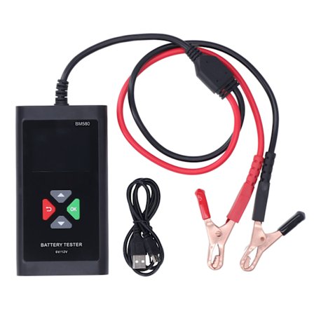 Batteritester Bærbar 6V 12V Industriell Bilbatterianalysator med 2,4-tommers TFT-fargeskjerm
