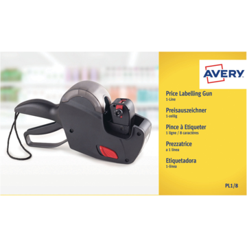 Prismärkningspistol Avery PL1/8 26x12mm 1 rad 8 tecken