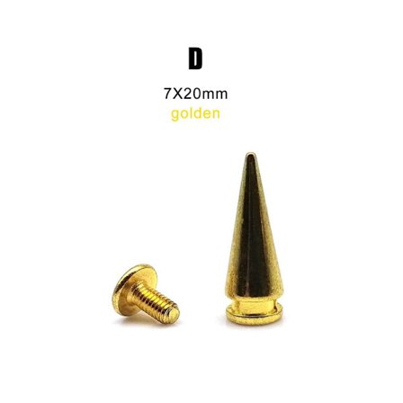 10Settiä koriste-niittipistenaula GOLD D-7X20MM D-7X20MM